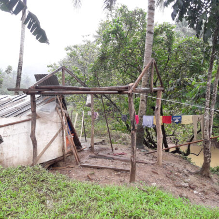 Eine provisorische Unterkunft in den Philippinen