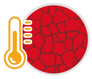 Temperaturen von Lava