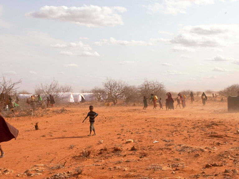 Eine trockene Landschaft in Äthiopien
