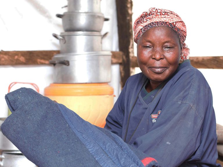 Eine lächelnde Frau