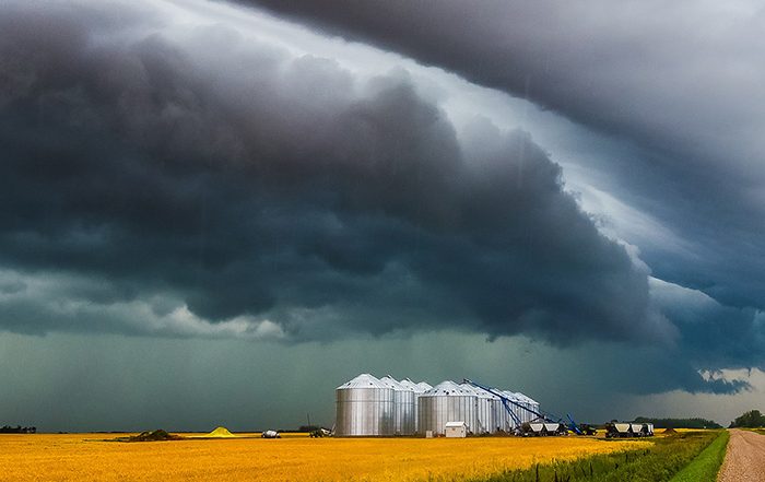 Tornado over fields